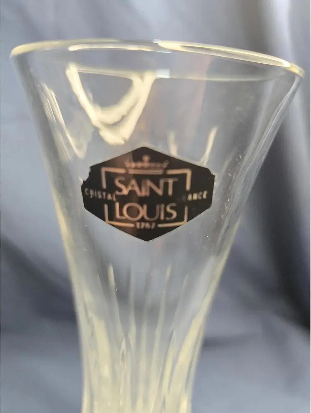 Elegant Vintage Saint Louis Crystal Vase 10